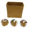 Cabilock Handmade Straw Waste Basket Car Trash Can Storage Basket for Organizing Multi-functional Organizer for Garage Storage view 4
