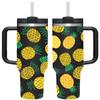 AMZUShome 40 OZ Pineapple Tumbler with Handle.pineapple lover gifts.Unique Birthday Christmas Gifts for Pineapple Lover.Personalized 40 OZ Pineapples Tumbler Gifts for Women Men. view 1