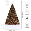 NHYDSPQ Sequin Christmas Hat,Cool Cheetah Leopard Print Santa Hat,Xmas Holiday Hat,Sequin Santa Hat Christmas Hats view 2