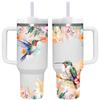 AMZUShome 40 OZ Hummingbird Tumbler with Handle.Hummingbird Lover Gifts.Unique Birthday Christmas Gifts for Hummingbird Lover.Personalized 40 OZ Hummingbird Tumbler Gifts for Women Men. view 1