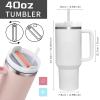 AMZUShome 40 OZ Hummingbird Tumbler with Handle.Hummingbird Lover Gifts.Unique Birthday Christmas Gifts for Hummingbird Lover.Personalized 40 OZ Hummingbird Tumbler Gifts for Women Men. view 2