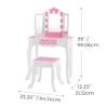 Teamson Kids - Fashion Polka Dot Prints Gisele Play Vanity Set with LED Lights - Pink/White view 4