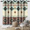 Aztec Geometric Window Curtains Southwestern Native American Tribal Navajo Pattern Farmhouse Style Blackout Drapes 52x84 Inch view 2