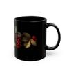 ElegantlySimple - Made in The USA - Red Cranberry Coffee Mug, Thanksgiving Golden Leaves Fall Foliage Black Tea Cup, Autumn Berries view 2