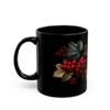 ElegantlySimple - Made in The USA - Red Cranberry Coffee Mug, Thanksgiving Golden Leaves Fall Foliage Black Tea Cup, Autumn Berries view 3