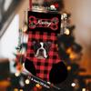 GABSHAIM Custom Portuguese Water Dog Christmas Stocking Dog Paws Bone Red Buffalo Check Plaid Hanging Christmas Stockings Xmas Christmas Decoration for Cat Dog Lover 14 Inch view 2