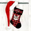 GABSHAIM Custom Portuguese Water Dog Christmas Stocking Dog Paws Bone Red Buffalo Check Plaid Hanging Christmas Stockings Xmas Christmas Decoration for Cat Dog Lover 14 Inch view 3