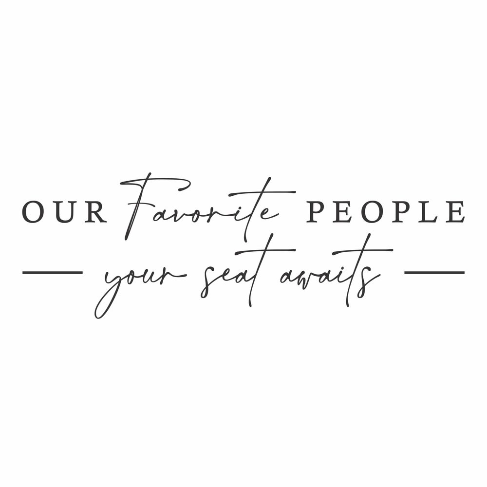 Our Favorite People your seat awaits - Wedding Seating Chart Header Decal for Mirror - Our Favorite People Welcome Sign - Wedding Welcome