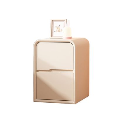 ZCSO Bedroom Furniture Nordic Double Drawer Nightstand Cream Style Ultra-Narrow Bedside Table Bedroom Home Storage Bedside Table End Tables Bedroom(30x40x47cm)