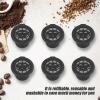 12Pcs Plastic and Stainless Steel Refillable Reusable Coffee Capsule Filters Baskets Replacement view 2