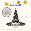 YQxwJL Black White Tan Zigzag Print Adult Wizard Hats,Hanging Floating Party Hats,Halloween Witch Hats, For Yard Porch Decor view 3