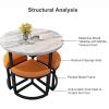 XRRJFYH Round Dining Table for 4 Modern Kitchen Table Set Dinner Table for 4 Kitchen and Dining Room Furniture Circle Breakfast Table Set for 4(Gray,80CM/31.5in) view 3