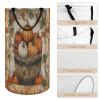 Watercolor Autumn Harvest Pumpkin Laundry Basket Large Volume,Rustic Halloween Western Farmhouse Fall Maple Leaves Dirty Clothes Basket Hampers Storage for Dorm And Family 15.7W" X27.2H" view 4