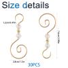 INCREWAY Christmas Ornament Hooks, 30PCS S-Shaped Hangers Hook Christmas Ornament Metal Hooks with Crystal Bead view 2