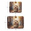 Fall Dish Drying Mat for Kitchen 16x18 Inch Smile Hedgehog Absorbent Reversible Microfiber Dish Drying Pad Dish Rack Drainer Mats Pumpkin Maple Leaves Forest Thanksgiving Kitchen Counter Accessories view 3