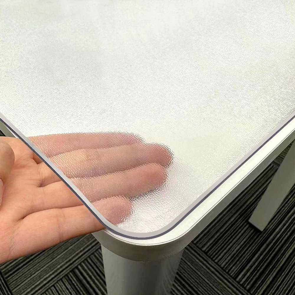Clear Frosted Dining Table Protector,40x65cm Coffee Table Table Cover, Waterproof Scratch Resistant PVC Dining Table Cloth,2mm Thick Durable Tablecloth for Desk,Rectangle