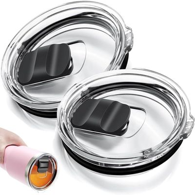 2PCS 20oz Tumbler Lid for YETI, Magnetic Slider Replacement Lids, Compatible for Yeti 20 oz Tumbler, 10/24 oz Mug, 10 oz Lowball, Travel Spill Proof Cup Lids Covers