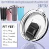 2PCS 20oz Tumbler Lid for YETI, Magnetic Slider Replacement Lids, Compatible for Yeti 20 oz Tumbler, 10/24 oz Mug, 10 oz Lowball, Travel Spill Proof Cup Lids Covers view 2