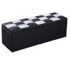 GRIPITHPY Rectangular Storage Ottoman,Comfy Storage Bench with Padded Seat,Storage Furniture End of Bed,Leather Bench for Living Room Bedroom Office Hallway (39 * 15.7 * 15.7in, Black1) view 1