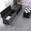 GRIPITHPY Rectangular Storage Ottoman,Comfy Storage Bench with Padded Seat,Storage Furniture End of Bed,Leather Bench for Living Room Bedroom Office Hallway (39 * 15.7 * 15.7in, Black1) view 3