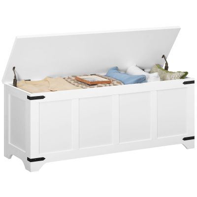 MAHANCRIS 47.2" Storage Chest Extra Large, Toy Box with 2 Safety Hinges