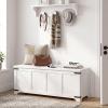 MAHANCRIS 47.2" Storage Chest Extra Large, Toy Box with 2 Safety Hinges view 2