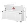 MAHANCRIS 47.2" Storage Chest Extra Large, Toy Box with 2 Safety Hinges view 3