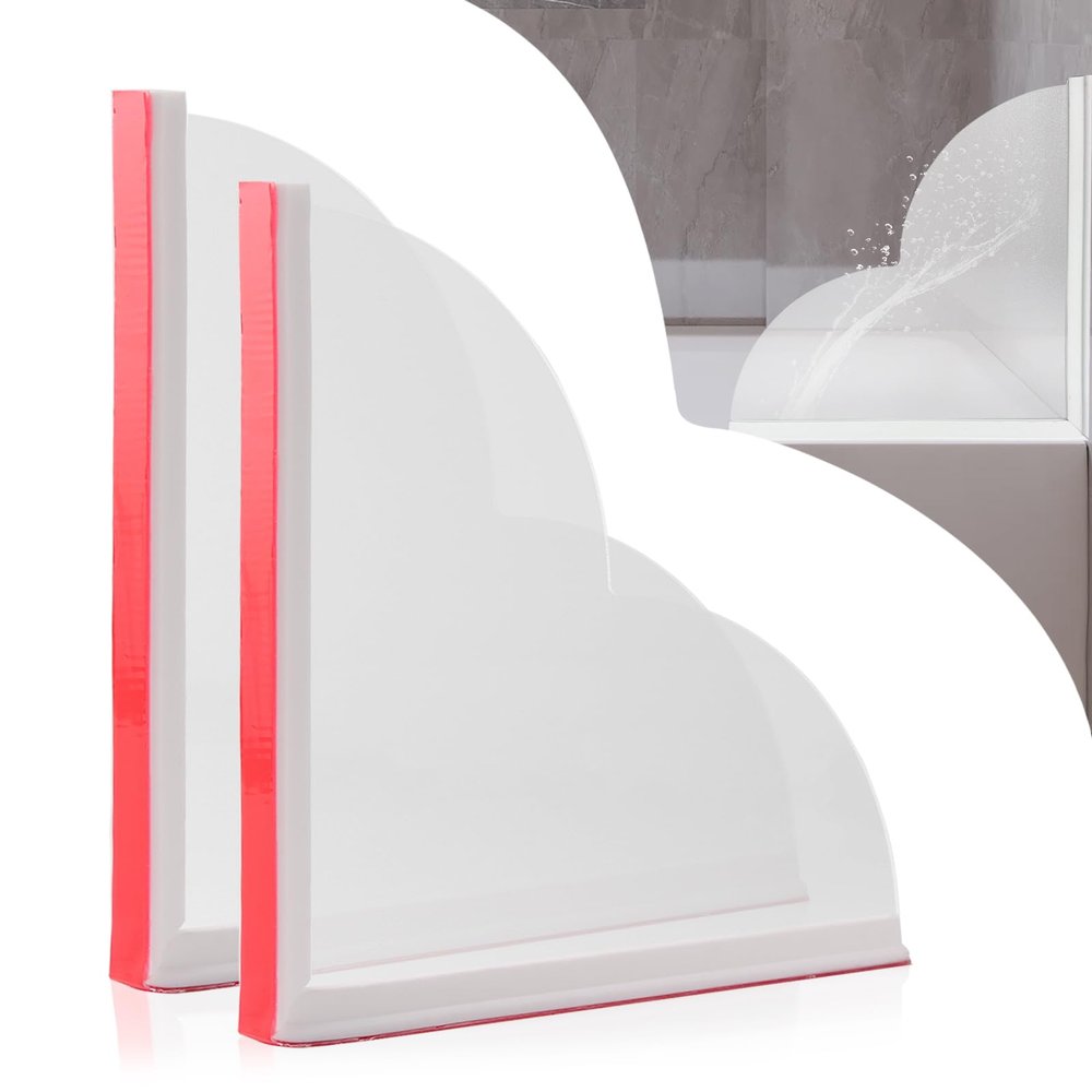 2 Pack Large Shower Splash Guard for Walk in Shower, Upgrade 9.25 x 9.25 In Bath Tub Splash Guards, Shower Corner Bathtub Water Blocker, Waterproof Shower Accessories to Keep Water in Shower