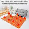 DHXYHQY Large Heated Floor Mats Under Desk, Portable Heating Yoga Mat, Electric Heating Pad, Toes Warming Heater, Electric Heated Foot Warmers, for Living Room Dining Room Bedroom,100x200cm view 2