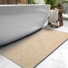 AMOAMI-Bath Mat-Absorbent Quick Dry Bathroom Floor Mats-Washable Rubber Backing Bath Mats for Bathroom Rugs Fit Under Door-Bath Rug for in Front of Sink Bathtub Shower Room, Camel 24''x70'' view 1