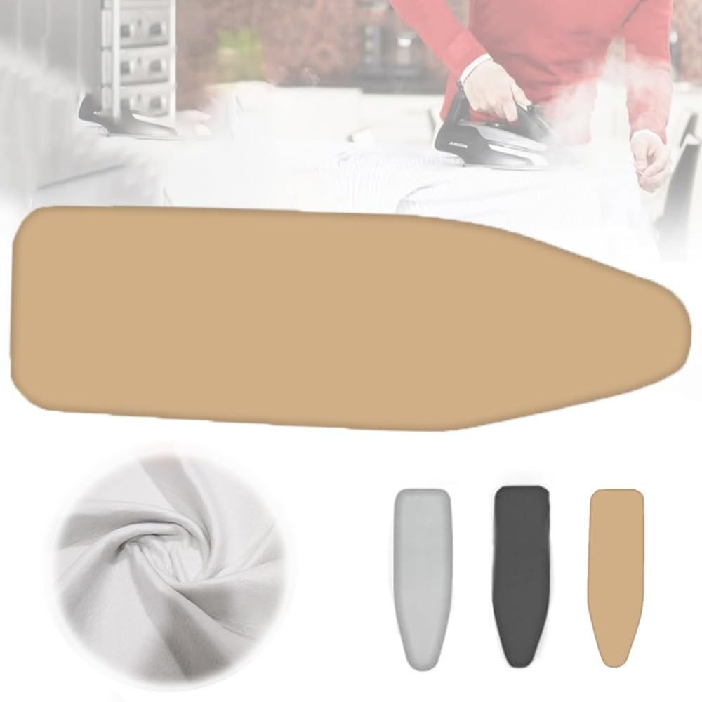 GJPXFR Ironing Board Cover, Large Replacement Ironing Board Cover 42x12 43x14 48x15 49x18 54x15 54x18in Iron Pad Covers with Scorch Resistant Padding(Gold,106x30cm(42x12in))