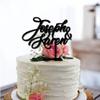 Fornixe Personalized Name Cake Topper, Custom Mr Mrs Cake Topper, Unique Custom Cake Topper with Any Text for Wedding Cake Decorations(Style2) view 2