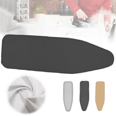 GJPXFR Ironing Board Cover, Large Replacement Ironing Board Cover 42x12 43x14 48x15 49x18 54x15 54x18in Iron Pad Covers with Scorch Resistant Padding(Black,122x38cm(48x15in))