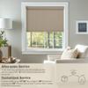 Sulugood Blackout Roller Shades, Cordless Linen Window Blinds, Blackout Roller Blinds with Cassette Valance Thermal Insulated Window Shades for Home Office Bedroom, Brown, 12" W x 84" H view 2