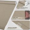 Sulugood Blackout Roller Shades, Cordless Linen Window Blinds, Blackout Roller Blinds with Cassette Valance Thermal Insulated Window Shades for Home Office Bedroom, Brown, 12" W x 84" H view 3
