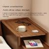 NIBHZ Solid Wood Bedside Table, All Solid Wood, Small and Narrow Cabinet, Home Bedroom Bedside Ultra-Narrow Gap Cabinet,Brown,25x41x51cm view 4