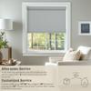 Sulugood Blackout Roller Shades, Cordless Linen Window Blinds, Blackout Roller Blinds with Cassette Valance Thermal Insulated Window Shades for Home Office Bedroom, Light Grey, 64" W x 84" H view 2