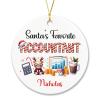 Accountant Ornament Xmas 2026, Personalized Name Santa's Favorite Accountants Ornament Gift for Accountant, Finance Christmas Tree Ornaments, Custom CPA Keepsake Ornaments, CPA Christmas Keepsake view 1