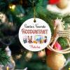 Accountant Ornament Xmas 2026, Personalized Name Santa's Favorite Accountants Ornament Gift for Accountant, Finance Christmas Tree Ornaments, Custom CPA Keepsake Ornaments, CPA Christmas Keepsake view 3