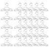 PATIKIL 50pcs Clothes Hanger Earring Holder, Mini Acrylic Coat Hangers Earring Hangers Hanger Rack for Earring Holder Organizer Stand Studs, Silver Tone view 1