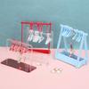 PATIKIL 50pcs Clothes Hanger Earring Holder, Mini Acrylic Coat Hangers Earring Hangers Hanger Rack for Earring Holder Organizer Stand Studs, Silver Tone view 4