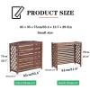 PPOIUYK Solid Wood Air Conditioning Rack for Outside Unit, Thickened Wooden Board Air Conditioner Fence Privacy Screen to Hide Air Conditioner (Size : Small) view 4