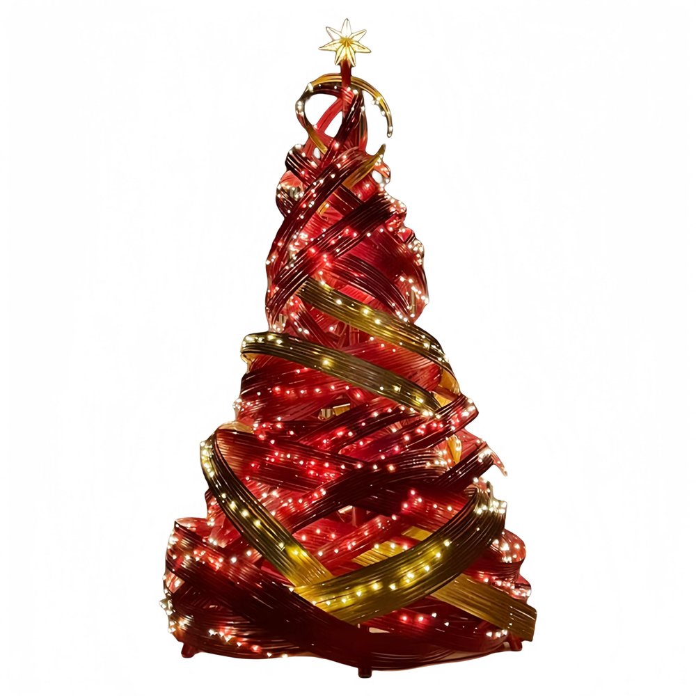 6.5-inch Handmade DIY Bamboo Christmas Tree for Home, Office, Party Decorations, Elegant Bamboo Christmas Tree to add Rustic Charm to Your Holiday Decorations! (9.8ft)