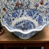 Bathroom Vanity Vessel Blue Sink, Floral Washbasin, Half Bathroom Sink, Pottery Decorative Basin, Ceramic Bath Decor, Remodeling, Midcentury (Diameter: 45 Cm - 18 Inches) view 1