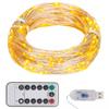 LED String with 150 LEDs Warm White 49.2',LED String Lights Warm White 49.2FT 150 LED Copper Wire Fairy Lights with 8 Modes & Remote Control for Indoor Outdoor Christmas Party Wedding Home Decoration view 1