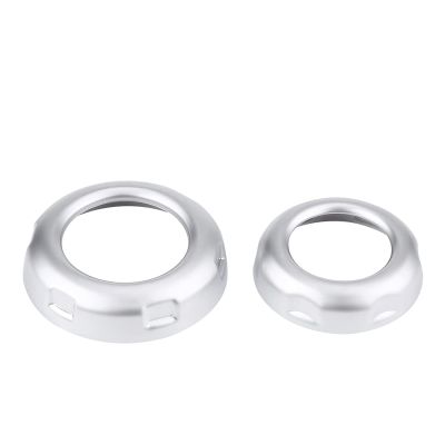 Akozon for Silver Chrome Car Volume & Air Conditioning Knobs Trim Cover (5Pcs) for Discovery 4 LR4 (2009-2016) & for Sport
