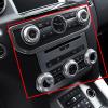 Akozon for Silver Chrome Car Volume & Air Conditioning Knobs Trim Cover (5Pcs) for Discovery 4 LR4 (2009-2016) & for Sport view 3
