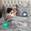 Nestl 7 Piece Comforter Set - Pinch Pleated King Comforter, All Season Bed Set, Grey Bed in a Bag with Flat & Fitted Sheet, Pillowcases & Shams view 3