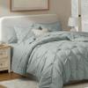 Nestl Queen Comforter Set 7 Piece - Pinch Pleated Comforters Queen Size Sage Green, Bed in a Bag Queen All Season, Queen Size Comforter Set Bedding with Flat Sheet, Fitted Sheet, Pillowcases and Shams view 1