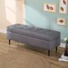 Storage Ottoman Bench with Padded Seat Storage Chest with Metal Legs End of Bed Bench with Hidden Storage Upholstered Entryway Bench Footrest for Bedroom view 1